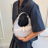 Half-moon Shoulder Bag PU Leather Crossbody Tote
