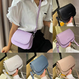 Solid Women Crossbody Bag Handbags Flap Messenger Bag Saddle Shoulder Bag