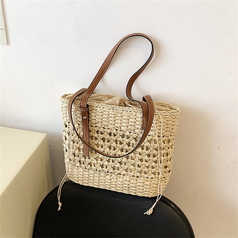 Straw Weave Bag for Women Summer Female Handbags Shoulder Bag Beach Basket