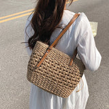 Straw Weave Bag for Women Summer Female Handbags Shoulder Bag Beach Basket