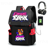 Street Backpack with USB Charging Port Anti-Theft School Bag