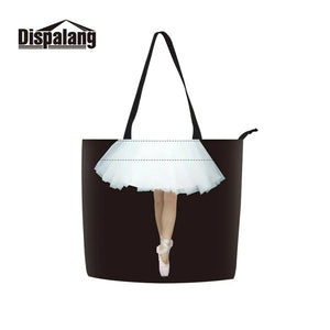 Ballet Painting Sublimation Reusable Shopping Bag for Women
