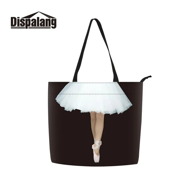 Ballet Painting Sublimation Reusable Shopping Bag for Women