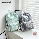 Tie Dye Canvas Backpack Teen Girl School Bag