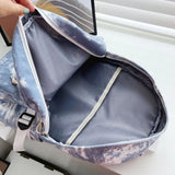 Tie Dye Canvas Backpack Teen Girl School Bag