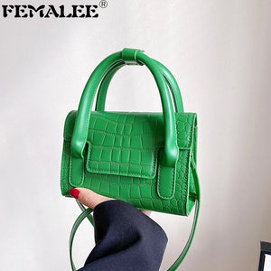 Crocodile Clutch Bag Single Handle Crossbody Messenger Bag