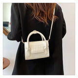 Crocodile Clutch Bag Single Handle Crossbody Messenger Bag