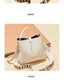 Stone Pattern Bucket Bag Casual Shoulder Messenger Bag