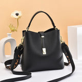 Stone Pattern Bucket Bag Casual Shoulder Messenger Bag
