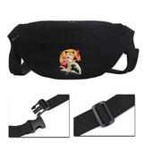 Japanese Cat Pattern Shoulder Bag Multifunctional Outdoor Chest Bag
