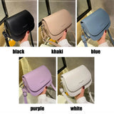 Women Saddle Shoulder Bag PU Leather Cross-body Messenger Handbag
