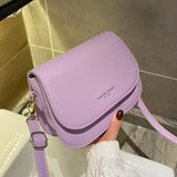 Women Saddle Shoulder Bag PU Leather Cross-body Messenger Handbag