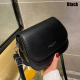 Women Saddle Shoulder Bag PU Leather Cross-body Messenger Handbag