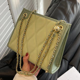 Women Chains Shoulder Bags PU Leather Messenger Bag Commute Handbags