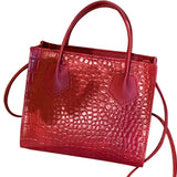Women Crocodile Pattern Crossbody PU Handbags 6 Colors