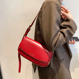 Leather Women Messenger Crossbody Bag Flap