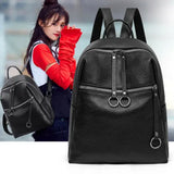Women PU Leather Backpack Bag Female Casual Travel Waterproof Backpacks