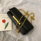 Women Party Shoulder Bag Spring PU Leather Messenger Pack Chains Crossbody Bags