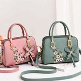 Embroidered Large-capacity Messenger Bag Women