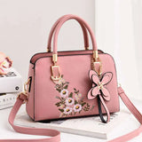 Embroidered Large-capacity Messenger Bag Women