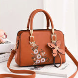 Embroidered Large-capacity Messenger Bag Women