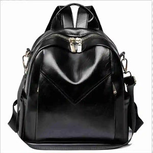 Soft Leather PU Backpack for Women Large Capacity Travel Schoolbag