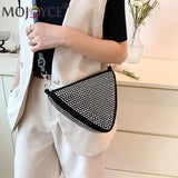 Triangle Rhinestones Shoulder Bag Messenger Bag for Women