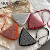 Triangle Rhinestones Shoulder Bag Messenger Bag for Women