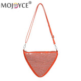 Triangle Rhinestones Shoulder Bag Messenger Bag for Women