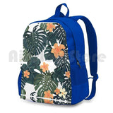 Tropical Blossom Outdoor Hiking Backpack Jungle Flower Floral