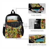 Tropical Monkey Jungle Pattern-Yellow Hiking Backpack