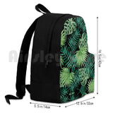 Outdoor Hiking Backpack with Tropical Palm Fronds and Ferns