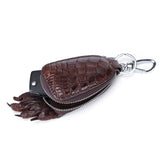 Crocodile Leather Key Bag with Claw Key Chain