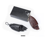 Crocodile Leather Key Bag with Claw Key Chain