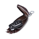 Crocodile Leather Key Bag with Claw Key Chain