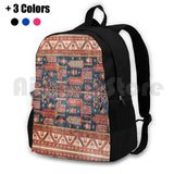 Outdoor Hiking Backpack Riding Climbing Sports Bag Carpet Pattern Texture Wool B