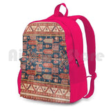 Outdoor Hiking Backpack Riding Climbing Sports Bag Carpet Pattern Texture Wool B
