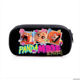 Red Pencil Case Student Penbag Boy Girl Zip Cosmetic Bags