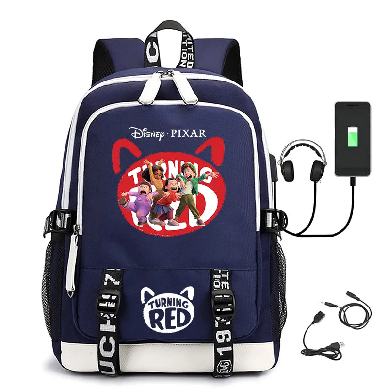 Turning Red Teen Girls Student School Bag Travel Backpack