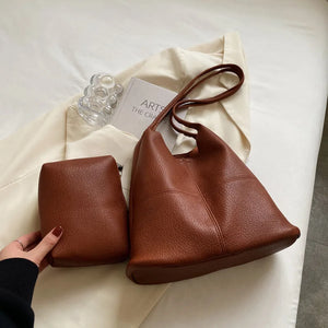 Shoulder Bag Soft Leather Shopper Tote Bag for Women Vintage Handbags