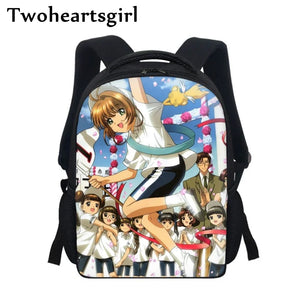 Twoheartsgirl Anime Cardcaptor Sakura Children Backpacks Primary School Bags