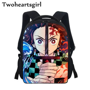 Twoheartsgirl Anime Demon Slayer Kids School Bags Baby Kindergarten Mini Bookbag