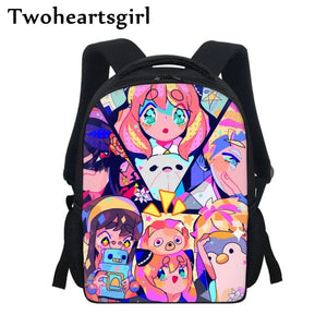 Twoheartsgirl Anime Kids Backpack Student School Bags Spy X Family Mini Bagpacks