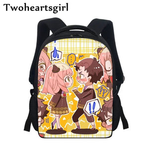 Anime Spy X Family School Backpack for Boy Elementary Cartoon Rucksack