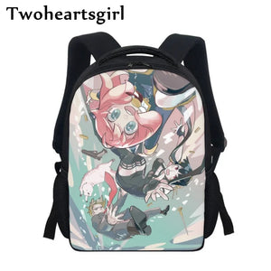 Twoheartsgirl Anime Spy X Family School Bags for Girls Boys