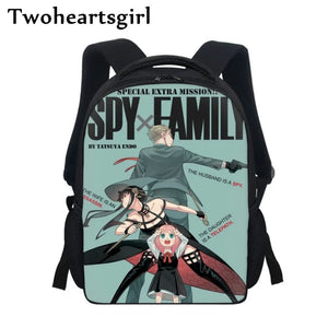 Twoheartsgirl Anime Spy X Family Students School Bags Cartoon Kindergarten