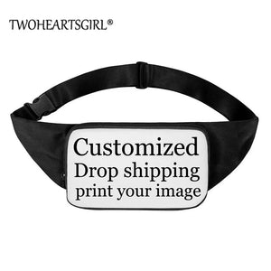 Twoheartsgirl Skull Printed Waist Packs Belt Bag Punk Style Fanny Pack