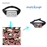 Twoheartsgirl Skull Printed Waist Packs Belt Bag Punk Style Fanny Pack