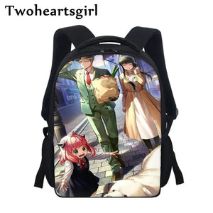 Twoheartsgirl Boys Anime Spy X Family School Backpack Kids Mini Bag