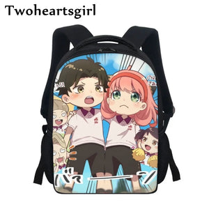 Twoheartsgirl Spy x Family Backpack Anime Anya Forger Children School Bags Boys